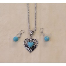 Dabīgo akmeņu kaklarota un auskari